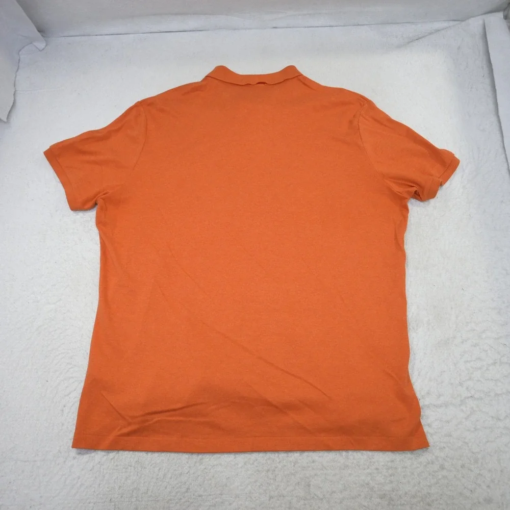 Polo Ralph Lauren Golf Polo Mens XL Orange Blue Pony Logo Short Sleeve Cotton